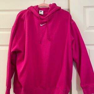 Nike Fuchsia Hoodie with White Logo
